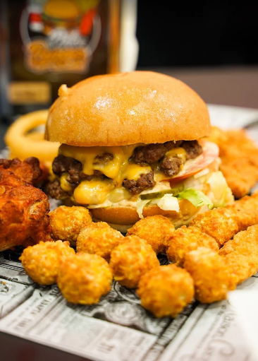 Smash burger doble con cheddar
